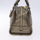 LOEWE Anagram Americana 28 Hand Bag Leather Gold Auth yk19108-4