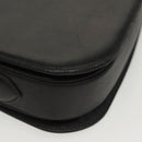 CELINE Horse Carriage Shoulder Bag Leather Black Gold Auth yk19109-12