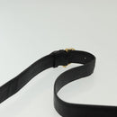 CELINE Horse Carriage Shoulder Bag Leather Black Gold Auth yk19109-8