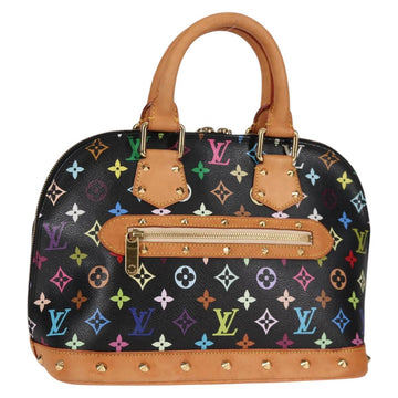 LOUIS VUITTON Monogram Multicolor Alma Hand Bag Black M92646 LV Auth yk19114A