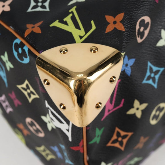 LOUIS VUITTON Monogram Multicolor Speedy 30 Hand Bag Black M92642 Auth yk19115V