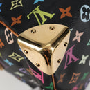LOUIS VUITTON Monogram Multicolor Speedy 30 Hand Bag Black M92642 Auth yk19115V-17
