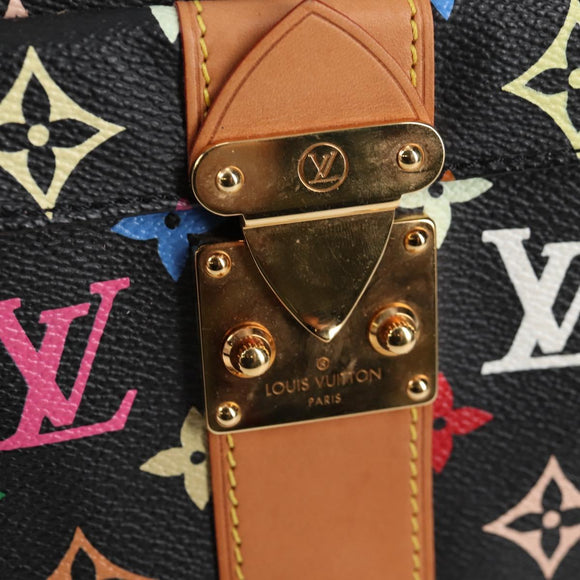LOUIS VUITTON Monogram Multicolor Speedy 30 Hand Bag Black M92642 Auth yk19115V