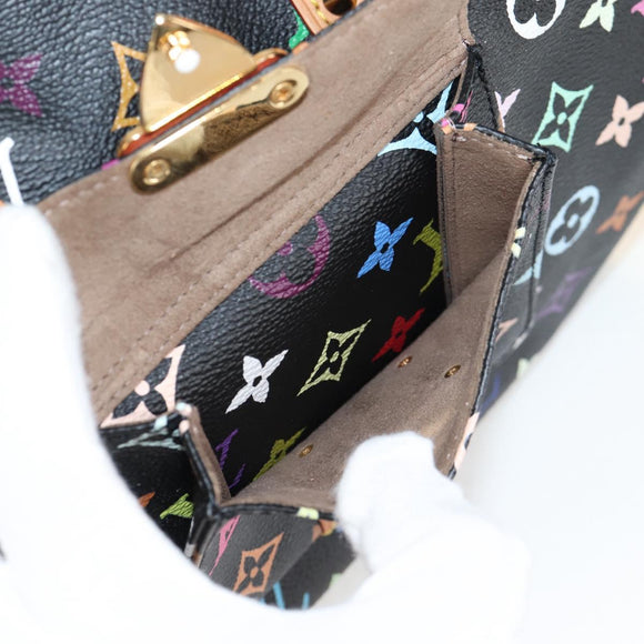 LOUIS VUITTON Monogram Multicolor Speedy 30 Hand Bag Black M92642 Auth yk19115V