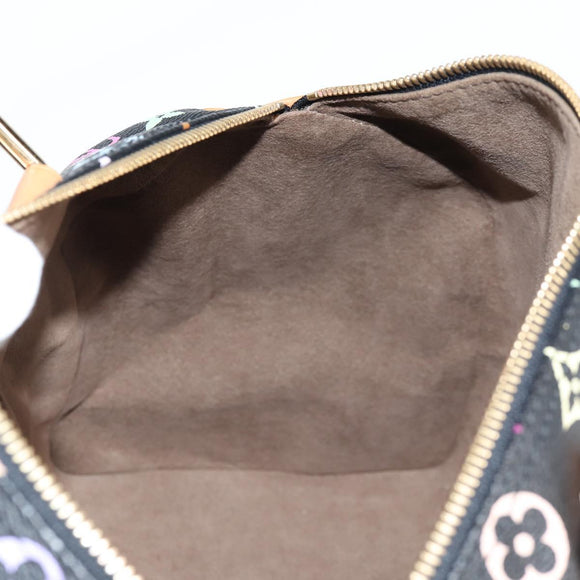 LOUIS VUITTON Monogram Multicolor Speedy 30 Hand Bag Black M92642 Auth yk19115A