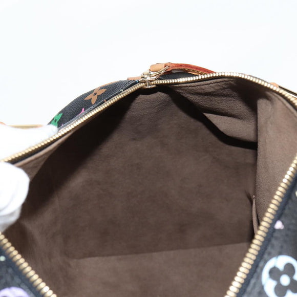 LOUIS VUITTON Monogram Multicolor Speedy 30 Hand Bag Black M92642 Auth yk19115A