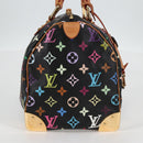 LOUIS VUITTON Monogram Multicolor Speedy 30 Hand Bag Black M92642 Auth yk19115V-4