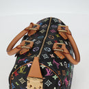 LOUIS VUITTON Monogram Multicolor Speedy 30 Hand Bag Black M92642 Auth yk19115V-6