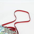GUCCI GG Supreme Blooms Boston Bag PVC Outlet 2way Red Gold 546312 Auth yk19119AM-9