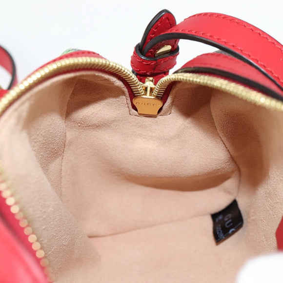 GUCCI GG Supreme Blooms Boston Bag PVC Outlet 2way Red Gold 546312 Auth yk19119AM