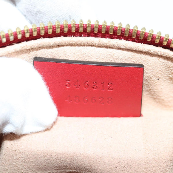 GUCCI GG Supreme Blooms Boston Bag PVC Outlet 2way Red Gold 546312 Auth yk19119AM