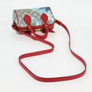 GUCCI GG Supreme Blooms Boston Bag PVC Outlet 2way Red Gold 546312 Auth yk19119AM-3