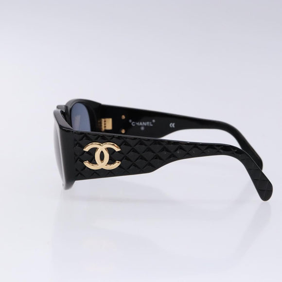 CHANEL Sunglasses plastic Black CC Auth yk19120