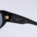 CHANEL Sunglasses plastic Black CC Auth yk19120-9