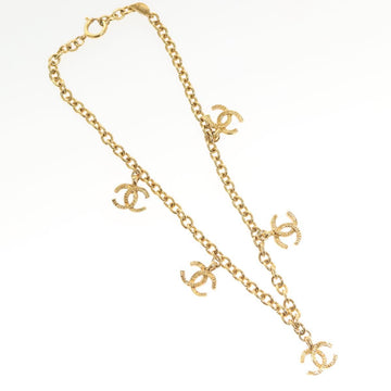 CHANEL 5 COCO Mark Necklace metal Gold CC Auth yk19124 - 0