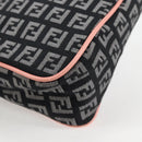 FENDI Zucchino Canvas Hand Bag Black Gold Auth yk19129A-14
