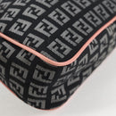 FENDI Zucchino Canvas Hand Bag Black Gold Auth yk19129A-15