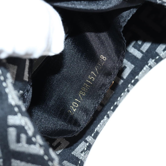 FENDI Zucchino Canvas Hand Bag Black Gold Auth yk19129A