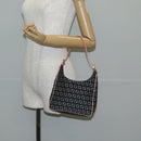 FENDI Zucchino Canvas Hand Bag Black Gold Auth yk19129V-21