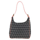 FENDI Zucchino Canvas Hand Bag Black Gold Auth yk19129A-13