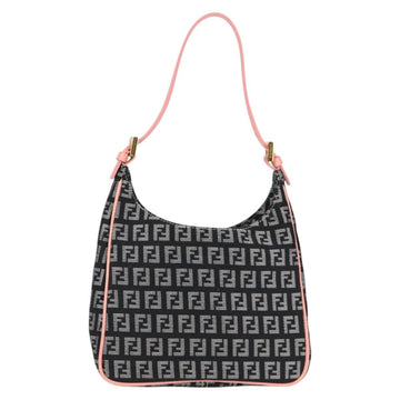 FENDI Zucchino Canvas Hand Bag Black Gold Auth yk19129A - 0