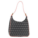 FENDI Zucchino Canvas Hand Bag Black Gold Auth yk19129A-2