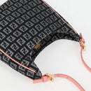 FENDI Zucchino Canvas Hand Bag Black Gold Auth yk19129A-6