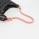 FENDI Zucchino Canvas Hand Bag Black Gold Auth yk19129A-7