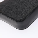 BVLGARI Logo Mania Shoulder Bag Canvas Black Silver Auth yk19146-16