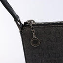 BVLGARI Logo Mania Shoulder Bag Canvas Black Silver Auth yk19146-17