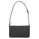 BVLGARI Logo Mania Shoulder Bag Canvas Black Silver Auth yk19146-2