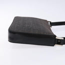 BVLGARI Logo Mania Shoulder Bag Canvas Black Silver Auth yk19146-3