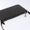 BVLGARI Logo Mania Shoulder Bag Canvas Black Silver Auth yk19146-6