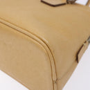 PRADA Hand Bag Leather Beige Auth yk19150-9