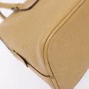 PRADA Hand Bag Leather Beige Auth yk19150-16