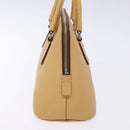 PRADA Hand Bag Leather Beige Auth yk19150-3