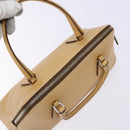 PRADA Hand Bag Leather Beige Auth yk19150-6