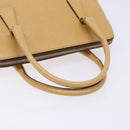PRADA Hand Bag Leather Beige Auth yk19150-7