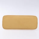 PRADA Hand Bag Leather Beige Auth yk19150-5