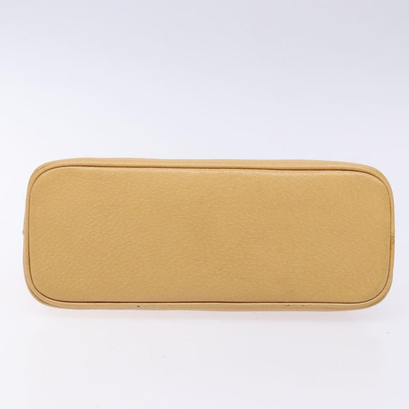 PRADA Hand Bag Leather Beige Auth yk19150