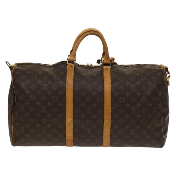 LOUIS VUITTON Monogram Keepall Bandouliere 55 Boston Bag M41414 LV Auth yk19151