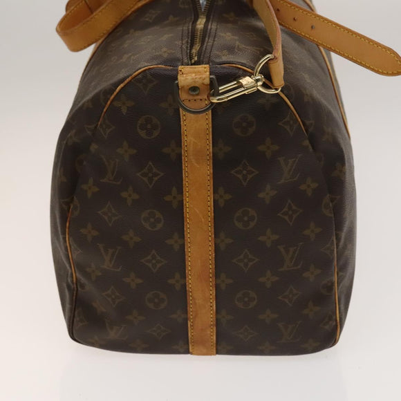 LOUIS VUITTON Monogram Keepall Bandouliere 55 Boston Bag M41414 LV Auth yk19151