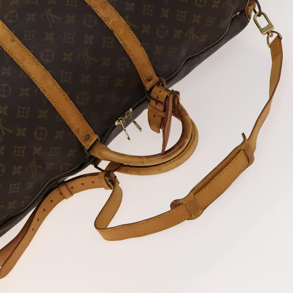 LOUIS VUITTON Monogram Keepall Bandouliere 55 Boston Bag M41414 LV Auth yk19151