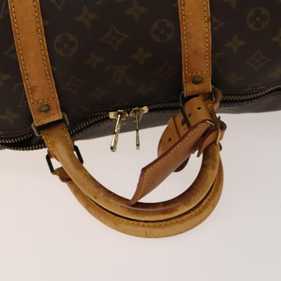 LOUIS VUITTON Monogram Keepall Bandouliere 55 Boston Bag M41414 LV Auth yk19151