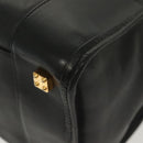 LOEWE Anagram Amazona 40 Hand Bag Leather Gold Black Auth yk19161-11