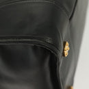 LOEWE Anagram Amazona 40 Hand Bag Leather Gold Black Auth yk19161-12