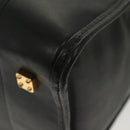 LOEWE Anagram Amazona 40 Hand Bag Leather Gold Black Auth yk19161-13