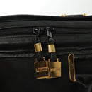 LOEWE Anagram Amazona 40 Hand Bag Leather Gold Black Auth yk19161-14