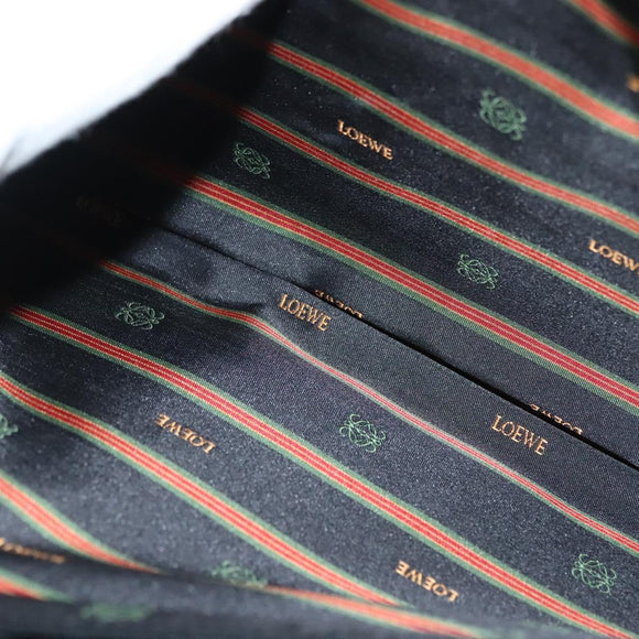 LOEWE Anagram Amazona 40 Hand Bag Leather Gold Black Auth yk19161