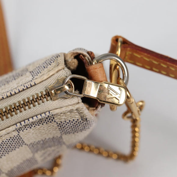 LOUIS VUITTON Damier Azur Eva Shoulder Bag 2way N55214 LV Auth yk19187